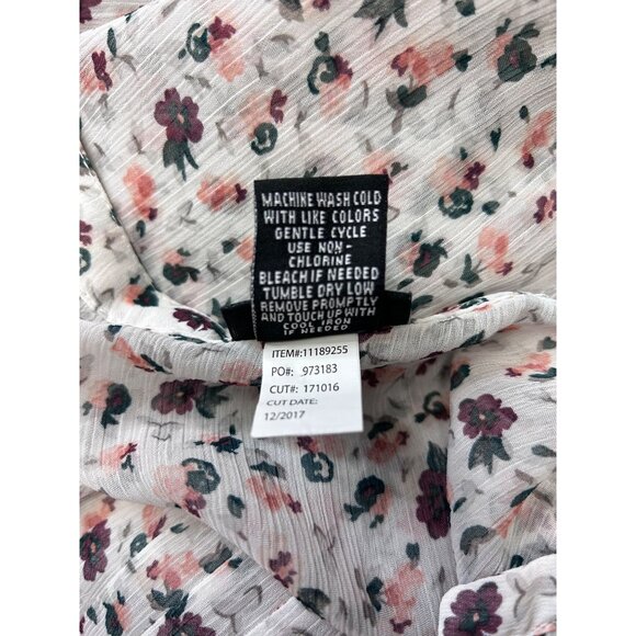 Torrid Women’s White Sheer Hi-Low Surplice Floral Coverup Tunic Plus size 1 - Picture 6 of 8